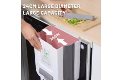 China Wall Mounted Folding Trash Can 8l 10l Collapsible Plastic Trash Can supplier