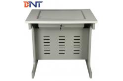 China Cold Rolled Steel Flip Top Computer Desk , Manual Rotating Single Computer Table supplier