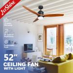 3000k.4000k.6000K Color Temperature Remote Controlled 3 Blade Ceiling Fan for Home Us for sale