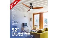 China 220V Power Saving Remote LED Ceiling Fan 52 Inch 5 Speed Choice supplier
