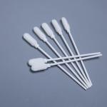 White Sterile Cotton Swabs Plastic Sticks Sponge Tip 18.5 Mm Head Length for sale