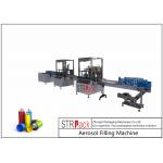 52mm-65mm Aerosol Filling Line With Aerosol Spray Filling Machine And Automatic Ball Dropper for sale