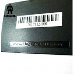 Deboss Text  Blank Metal Business Cards , Black Metallic Business Cards With Bar Code