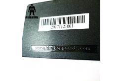 China Deboss Text  Blank Metal Business Cards , Black Metallic Business Cards With Bar Code supplier