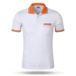 Embroidery Logo Fabric 240gsm Polo White V Neck T Shirt For Woman for sale