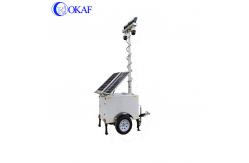 China Mobile Sentry Surveillance Trailers Mobile Solar Tower Telescopic Mast 10ft- 20ft supplier