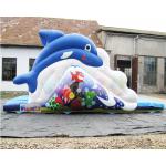 Carnival Shark Commercial Inflatable Slide Castle Bounce House for sale