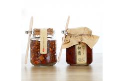 China 250ml Small Glass Canning Jars , Recycled Glass Jars With Wooden Spoon supplier