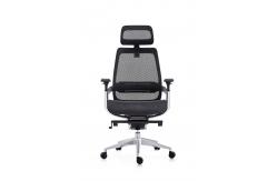 China Executive Mesh Swivel Office Chair With Lumar Support And Footrest supplier