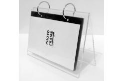 China Custom Clear Acrylic Calendar Display Stand Double Sided Picture Frame supplier