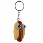 Rubber Soft PVC Junk Food Squishies Key Chains Animal Eye Poppers, Raised Eyes Doll Anti Stress Key Chain Squeezing Toys for sale