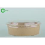Double Sided PE Coated Disposable Paper Bowls With Lids 500 ML No Leak for sale