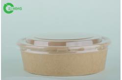 China Double Sided PE Coated Disposable Paper Bowls With Lids 500 ML No Leak supplier