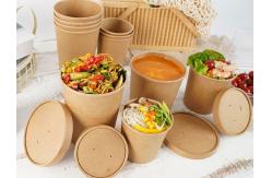 China 26oz 780ml Bamboo Pulp Paper Soup Bowls With Lids supplier