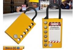 China 149mm Hasp length 47g Weight  Aluminum Safety Lockout Padlocks With Six Holes supplier