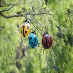 Unique Metal Yard Ornaments Medium Metal Garden Ladybugs Tree Decor for sale
