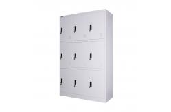China Office 9 Doors Hygienic Metal Lockers With Handle Lock Knock Down Structure supplier