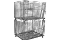China Silver Heavy Duty 800kg Mesh Storage Baskets Stackable Wire supplier