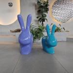 Large Lightweight Fiberglass Furniture With Personalized Logos Resin Table Sets