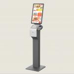 Floor Stand 21.5'' Multi-Point Touch Self Ordering Kiosk Cash/Cashless Self Payment Kiosk for sale