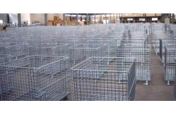 China Stackable Collapsible Steel Containers Hot Dipped Galvanized Metal Wire Mesh Storage Containers supplier