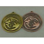 Antique Brass Zinc Alloy Shooting Medals Die Cast With 3D for sale