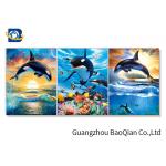 3D Wall Poster Lenticular Flip Animal Jumping Dolphins Photo / Picture Framed for sale