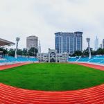 Reclaimed Rubber Wearproof Synthetic Sports Flooring Non-Poisonous for sale