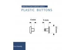 China Face Shield Mask White Plastic Snap Button 10mm 2 Parts Certification CE FDA supplier