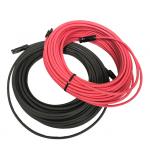 Flexible Black Solar Panel Extension Cable Length 10ft Temperature Rating 105°C for sale