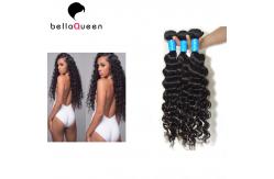China Unprocessed Natural black double drawn Human hair extensions , No tangle No Sheddding supplier