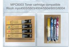 China Mpc 6003 Ricoh Printer Cartridge Set Black Cyan Magenta Yellow With Chip supplier