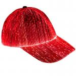 Luminous Glowing Led Baseball Caps Fiber Optic Light Up Hats Rechargeable for sale