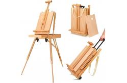 China Holds Canvas Wood Portable Adjustable Art Painting Easel French Style With Palette supplier