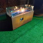 Corten Steel Patio Propane Fire Table 500mm Camping Gas Fire Pit for sale