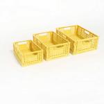 Multifunctional Reusable Folding Plastic Baskets For Fruits Stackable Rectangle