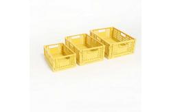 China Multifunctional Reusable Folding Plastic Baskets For Fruits Stackable Rectangle supplier