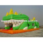 Inflatable Slide In Crocdile Shape With Tunnels For Children Party Games for sale