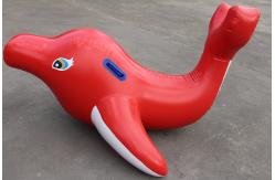 China Small Red Dolphin Inflatable Water Floating Toys 3*1m for Park supplier