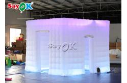 China Wedding Party 3x3x2.4mH  Inflatable Cube Photo Booth With LED Lights supplier