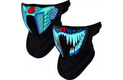 China Sound Sensor LED Music Party Mask Polyester Mesh Fabric supplier