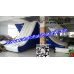 Lake Inflatable Floating Water Slide / Inflatable Water Games Float Climb And Slide