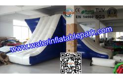 China Lake Inflatable Floating Water Slide / Inflatable Water Games Float Climb And Slide supplier