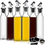 Clear Glass Olive Oil Dispenser Bottles Cooking Oil Container for Kitchen for sale