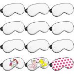 Customized Logo Super Smooth Unisex Silk Satin Sublimation Eye Mask For Airplane Hotel Sleep Eyemask for sale