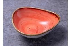China 4.75 Inch Triangle Shape Stoneware Small Ceramic Bowl Set supplier