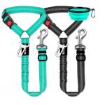 Adjustable Dog Seat Belt Collars Harness Restraint With Elastic Bungee Buffer