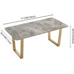 Grey Retro Nordic Style Dining Table And Chairs , Modern Metal Base Dining Table for sale