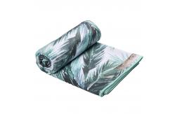 China Waffle Microfiber Both Sides Custom Print Beach Towel With Customized Packging supplier