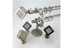 China 300cm Twisted Pipe Metal Curtain Rod Sets For Home supplier